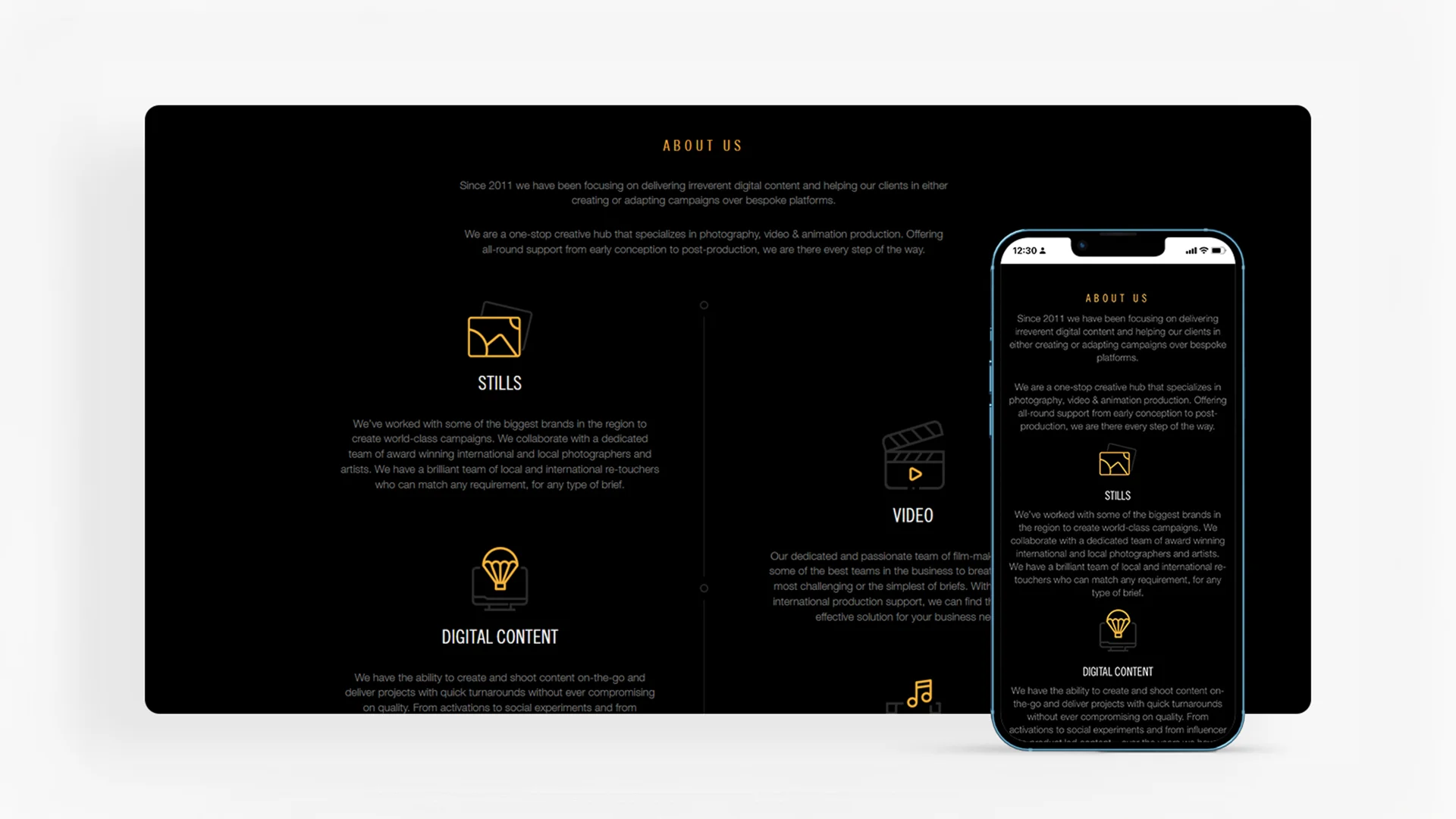 Goldmine films mockup