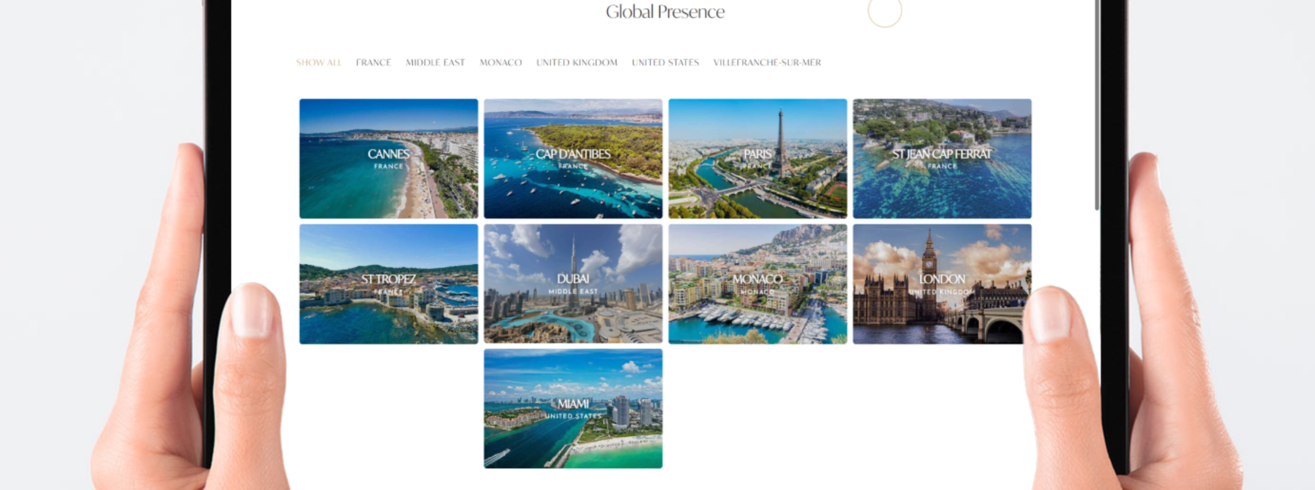 Bordes estates portfilio website image banner