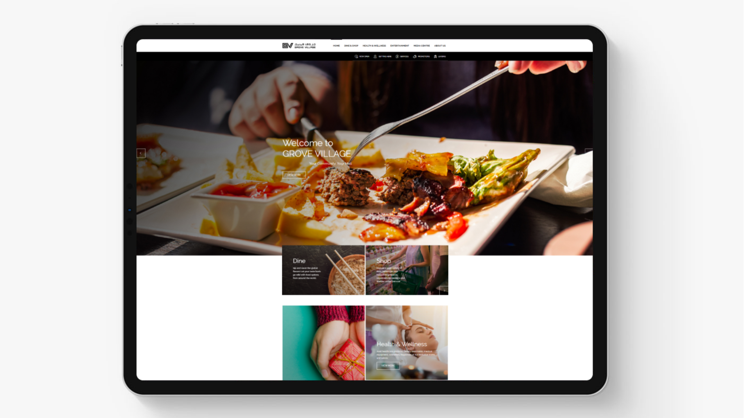 Grove village portfilio website image 2