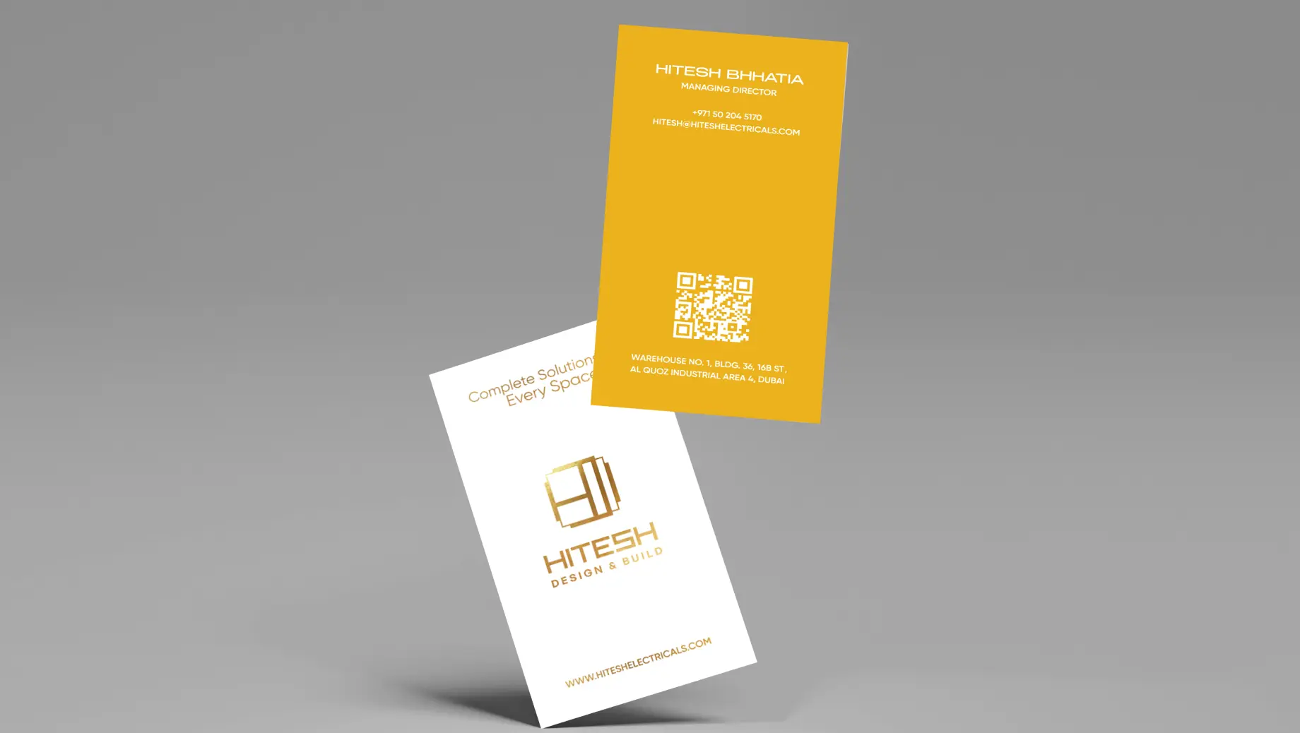 Hitesh Design and Build Business card